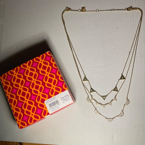 Stella & Dot Pave Chevron Gold Necklace - NIB! - Picture 2 of 4